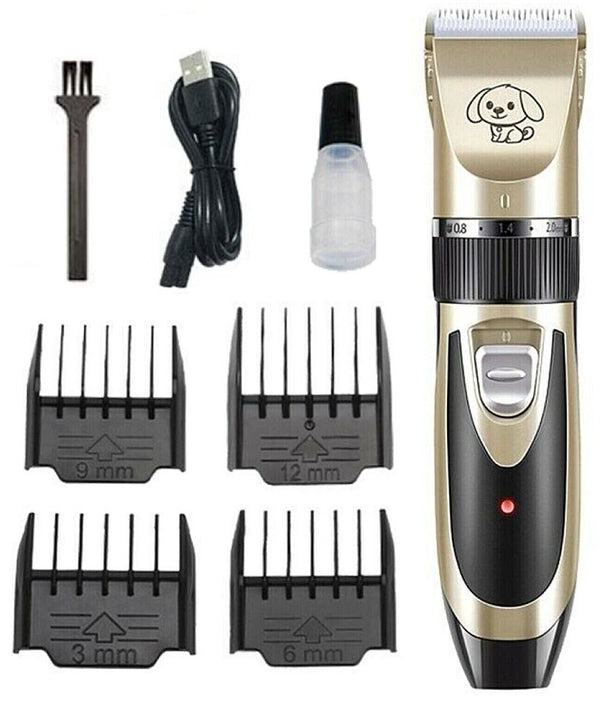 Professional Electric Pet Dog Hair Trimmer Rechargeable Animal Grooming Clippers Cat Shaver Haitcut Machine 110-240V AC